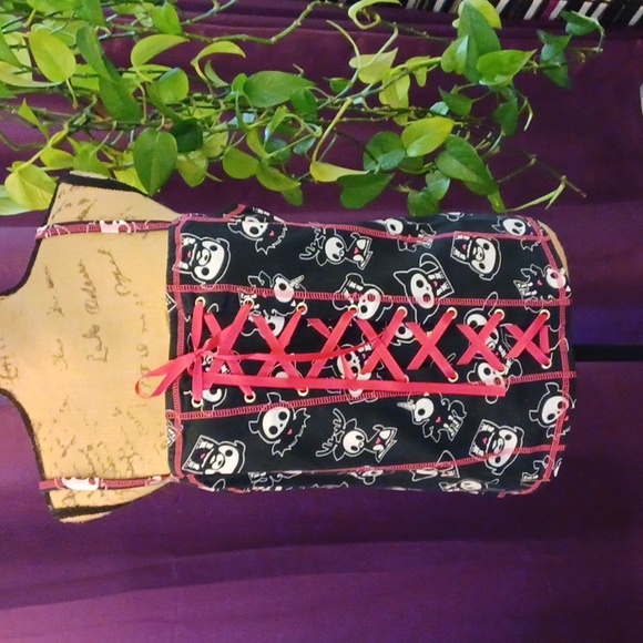 NWT Hot Topic 🔥 2x skeleton animals corset,pink / black cami tank. - Picture 15 of 15